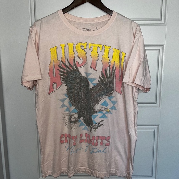 Austin City Limits Pink Tee, Large - Picture 1 of 3